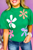 Spring in Bloom Green Sweater