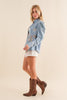 Washed Chambray Sequined Howdy Shirt