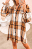 Fall Plaid Flannel Ruffle Sleeve Dress