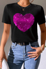 Heart Sequined T-Shirt
