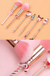 Christmas Themed Make-Up Brushes in Bag