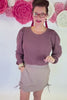 Thermal Puff Sleeve Crew Neck Top