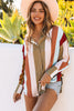 Oversized Striped Color Block Button Down