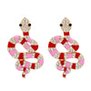 Snake and Stone Statement Earrings